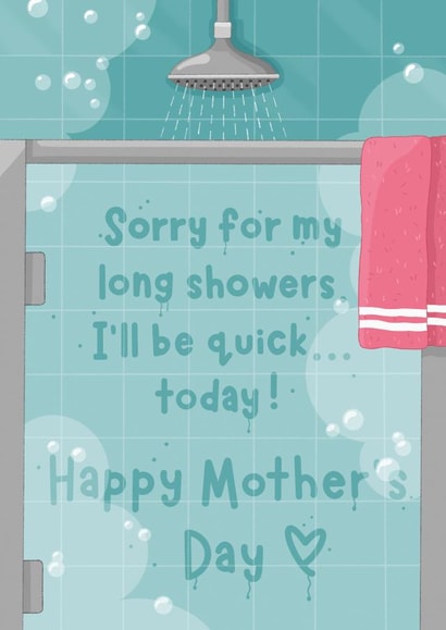 Funny Mother's Day Card - Taking Too Long To Shower - Water Bill created by DoodEls