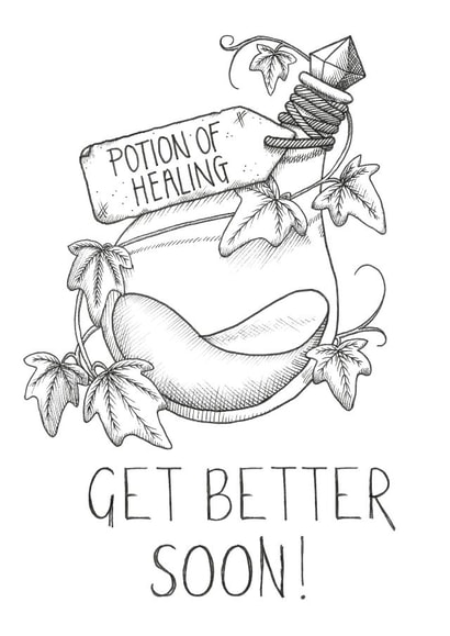 Classic Get Well Card - Potion Of Healing - Ivy created by Erratic eel
