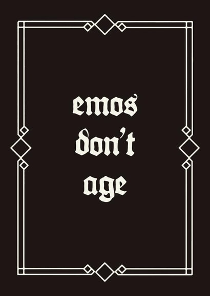 Funny Birthday Card - Emo - Millennial - Ageless created by Studio Pistachio