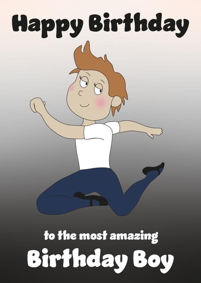 Cute Birthday Card - For Him - Ballet created by Rachel Hsiroc Design