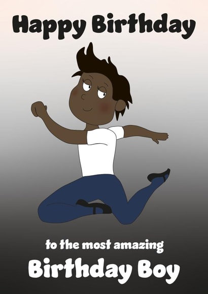 Cute Birthday Card - Ballet - Birthday Boy created by Rachel Hsiroc Design