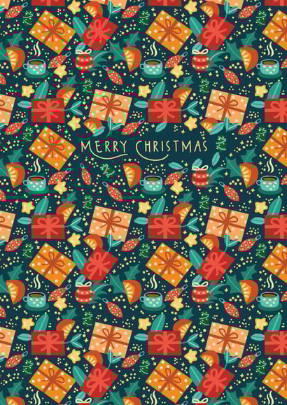 Cute Christmas Card - Presents - Holy created by Valeria Frustaci