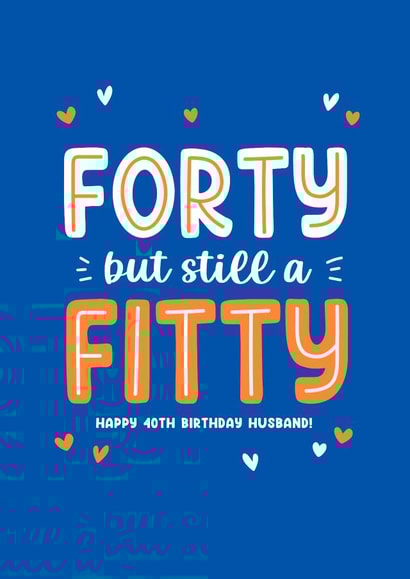 Funny Birthday Card - For Husband - 40th created by Lucy Marie Design