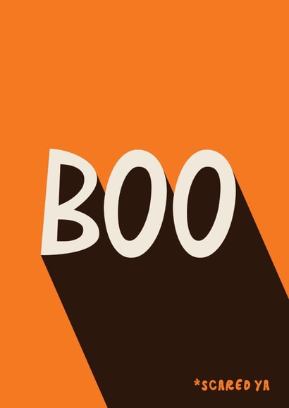 Scared Bev Cute Halloween Card - Boo - Scared Ya | thortful