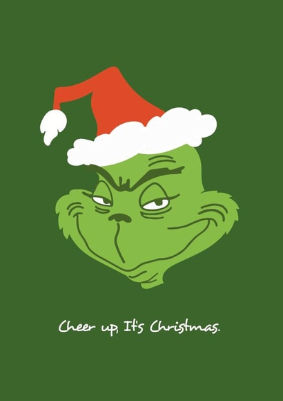 Funny Christmas Card - The Grinch - Cheer Up, It's Christmas created by emily.reevedesigns
