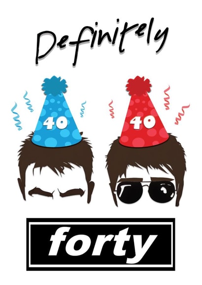 Funny 40th Birthday Card - Oasis - Definitely Forty created by ShortRound888
