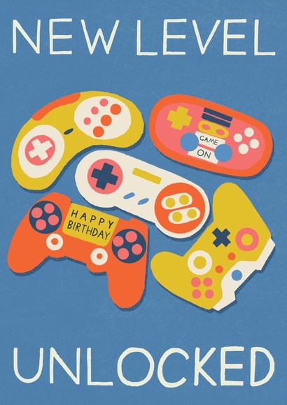 Retro Birthday Card - For Him - Retro Gaming created by Laura Darrington Design Ltd.