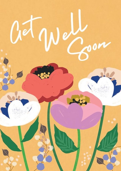Pretty Get Well Soon Card - For Her - Floral created by Laura Darrington Design Ltd.