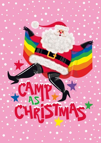Funny Christmas Card - Camp As Christmas - Santa created by Atwood & Atwood