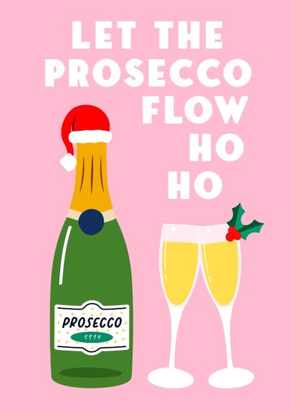 Funny Christmas Card - For Her - Prosecco created by Of Life & Lemons Ltd.