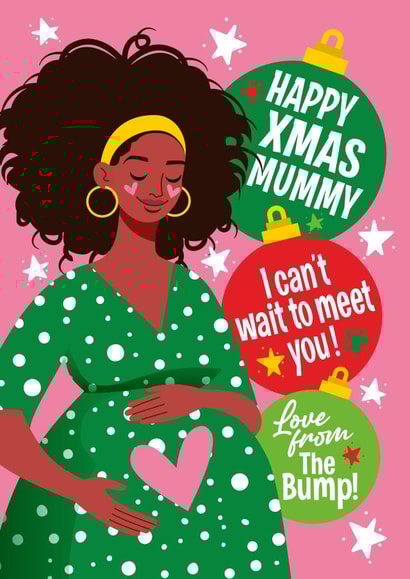 Cute Christmas Card - For Mum - From The Bump created by Atwood & Atwood