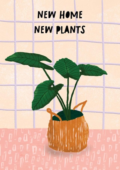 Arty New Home Card - Plants - Housewarming created by Sweetlove Press