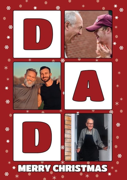 Traditional Christmas Photo Card - For Dad - Photo Memories created by @Cupsie's Creations