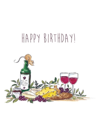 birthday card, quirky style for significant other who loves dinner parties created by Hannah Pascoe