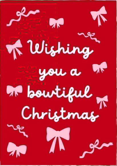 Punny Christmas Card - Bows - Pun created by Heather Alstead Design LTD