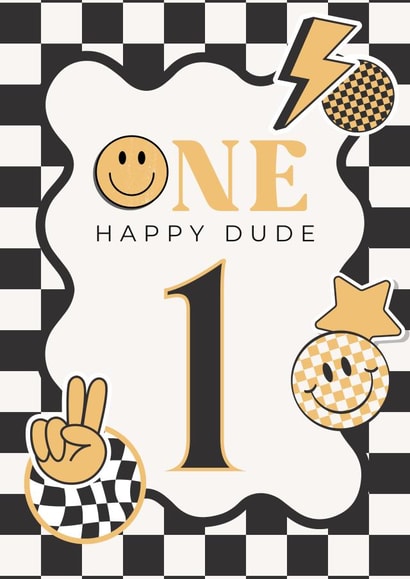 One Happy Dude First Birthday Card created by Gillian Ayre