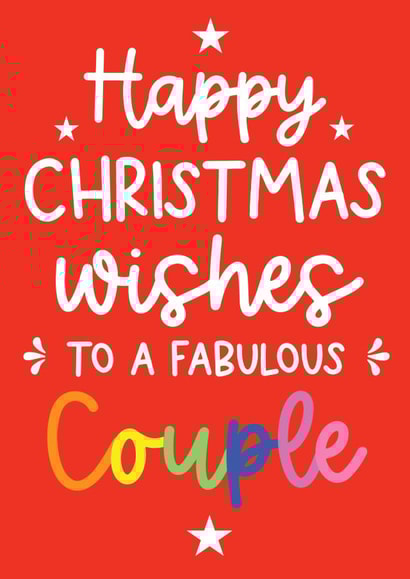Classic Christmas Card - For Couple - Christmas Wishes created by Word Up Creative