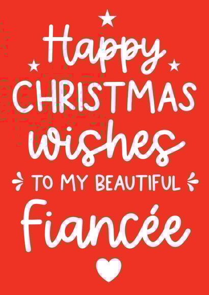 Classic Christmas Card -  Fiancée - Typography created by Word Up Creative