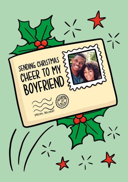Cute Christmas Card - For Boyfriend - Letter created by TeePee Creations