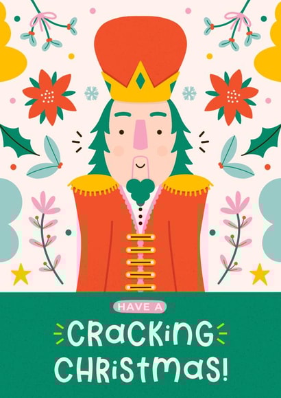 Cute Christmas Card - Nutcracker - Pun created by Joanne Hawker