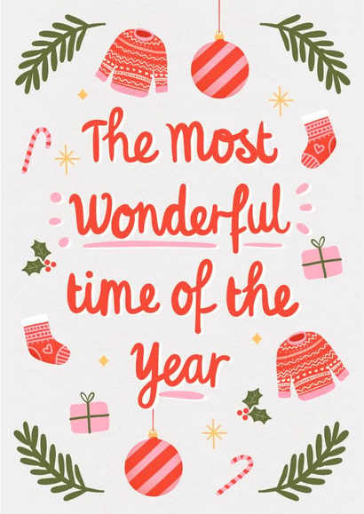 Pretty Christmas Card - Most Wonderful Time Of The Year created by Kamiya Chirodian