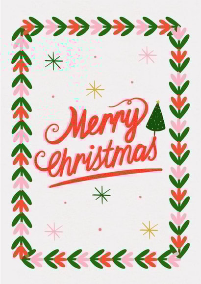 Pretty Christmas Card - Typography created by Kamiya Chirodian
