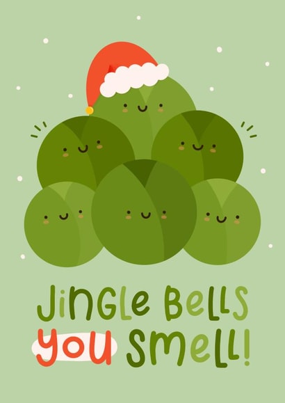 Cute Christmas Card - Jingle Bells - Sprouts created by Joanne Hawker
