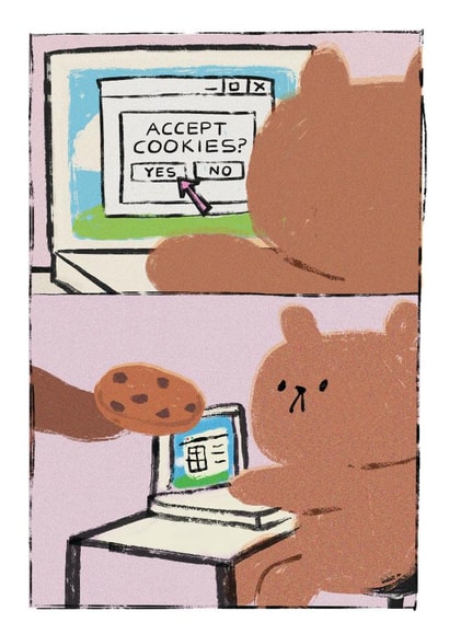 Funny Just Because Card - Bear - Cookies created by JOLLY AWESOME