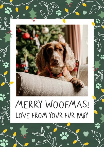Classic Christmas Card - From The Dog - Merry Woofmas created by @hollielonglanddesigns