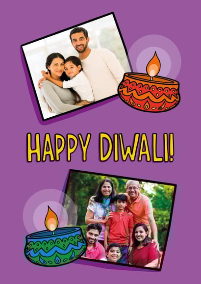 Cute Diwali Card - Festival Of Lights - Diwali created by TeePee Creations