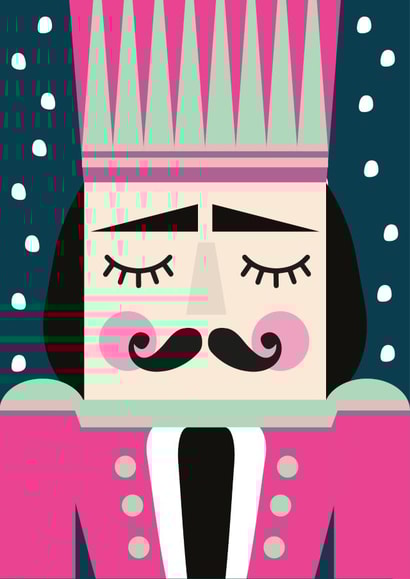 Nutcracker Christmas Card created by Stripey Cats