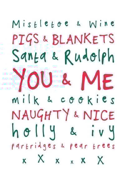 Cute Christmas Card - Significant Other - Perfect Pairings created by Bow & Bell