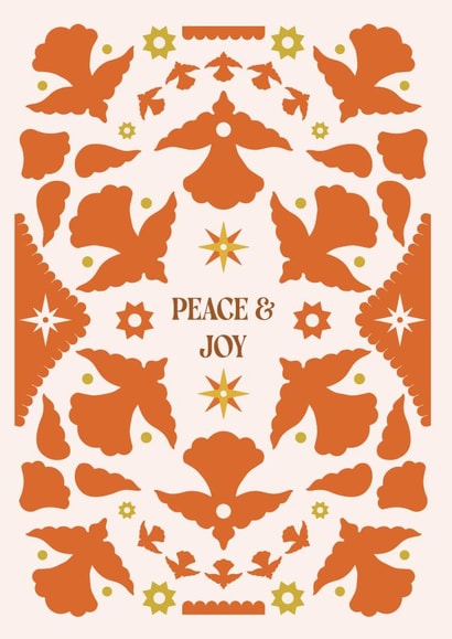 Classic Christmas Card - Peace and Joy - Doves created by Lately Studio