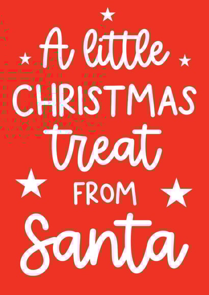 Classic Christmas Card - Treat - Santa - Money created by Word Up Creative