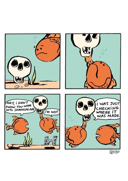 Funny Birthday Card - Comic - Goldfish created by Cardinky