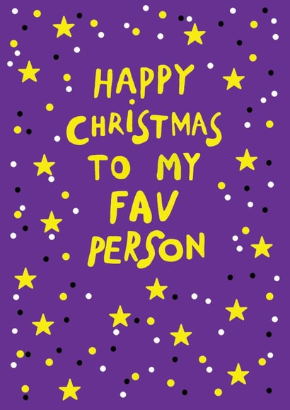 Cute Christmas Card - To My Fav Person - Stars created by Earlybird
