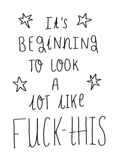 Funny Christmas Card - Fuck This created by colettejoy.illustrates