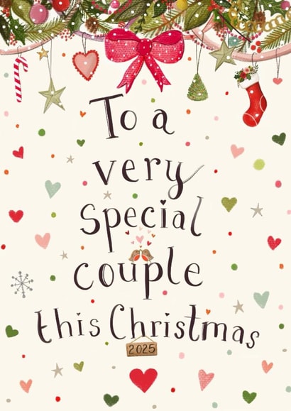 Classic Christmas Card - To A Special Couple created by Love Lucy Illustration