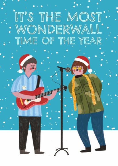 Funny Christmas Card - Oasis - Wonderwall created by AbiGoLucky