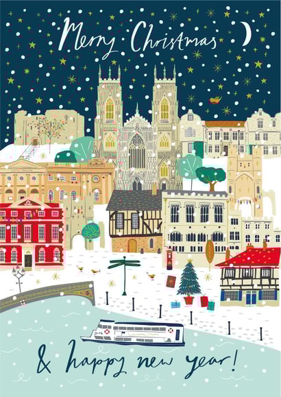 Classic Christmas Card - York - Festive City created by Jessica Hogarth