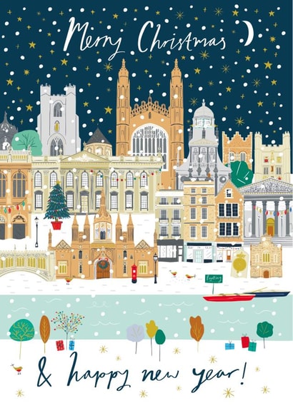 Classic Christmas Card - Cambridge City - Festive Town created by Jessica Hogarth
