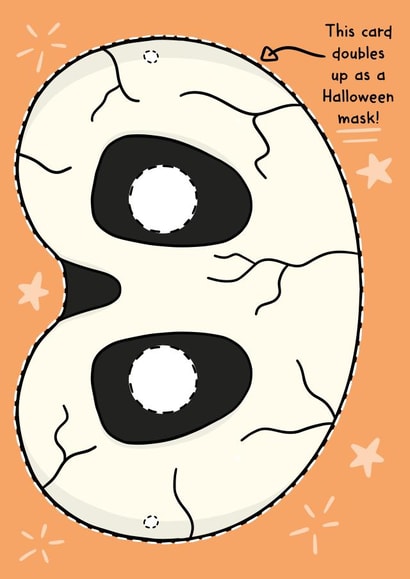 Cute Halloween Card - Skeleton Mask created by TeePee Creations