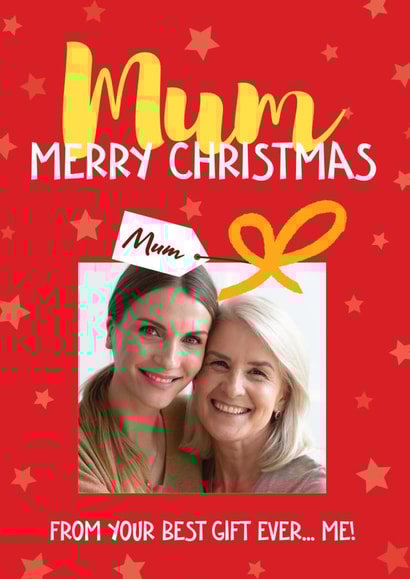 Funny Christmas Photo Card - For Mum - From Favourite Child - Best Gift created by Bev O'Connor || @oconnordesign