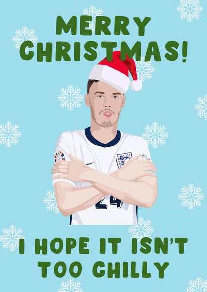 Funny Christmas Card - Cole Palmer - I Hope It Isn't Too Chilly created by Pink Peach Cards