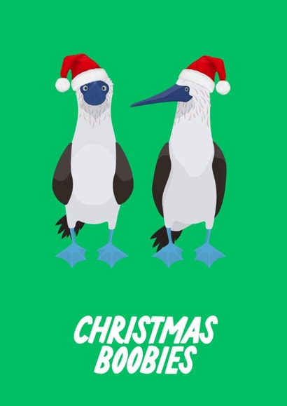 Funny Christmas Card - Peruvian Booby - Boobies - Pun created by The Marmalade Cat
