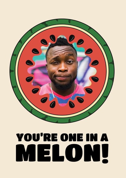 Funny Congratulations Photo Card - One In A Melon created by @Cupsie's Creations