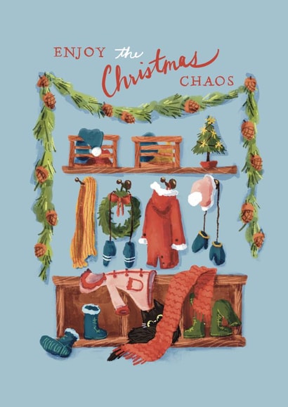 Cute illustrated Christmas - From Our House To Yours - Enjoy the Christmas Chaos created by Julep and Trubbs