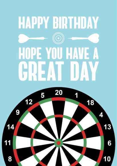 Fun Birthday Card - For Him - Darts created by BB Designs