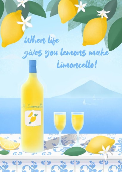 Pretty Birthday Card - Limoncello - Mountains created by Petra Lizde