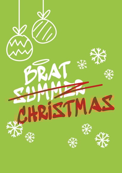 Funny Christmas Card - Brat Christmas - Charli XCX created by emily.reevedesigns